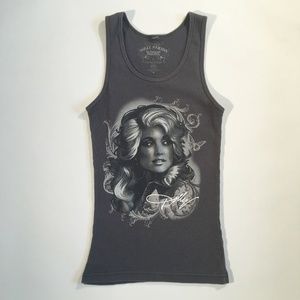 Illustrated Dolly Parton Tank Top
